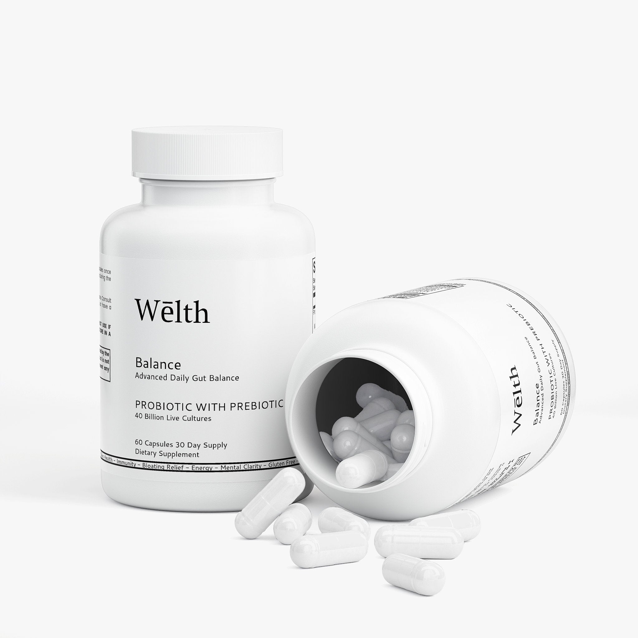 Wēlth Balance | Advanced Daily Gut Balance Probiotic With Prebiotic