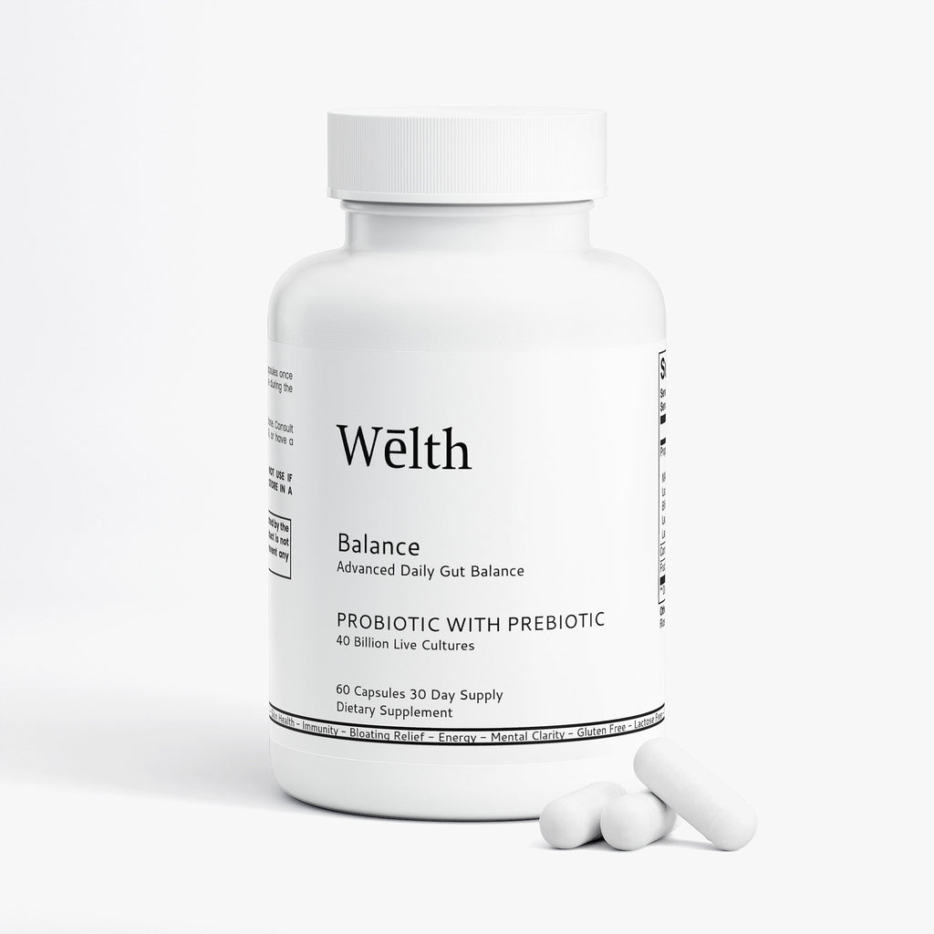 Wēlth Balance | Advanced Daily Gut Balance Probiotic With Prebiotic