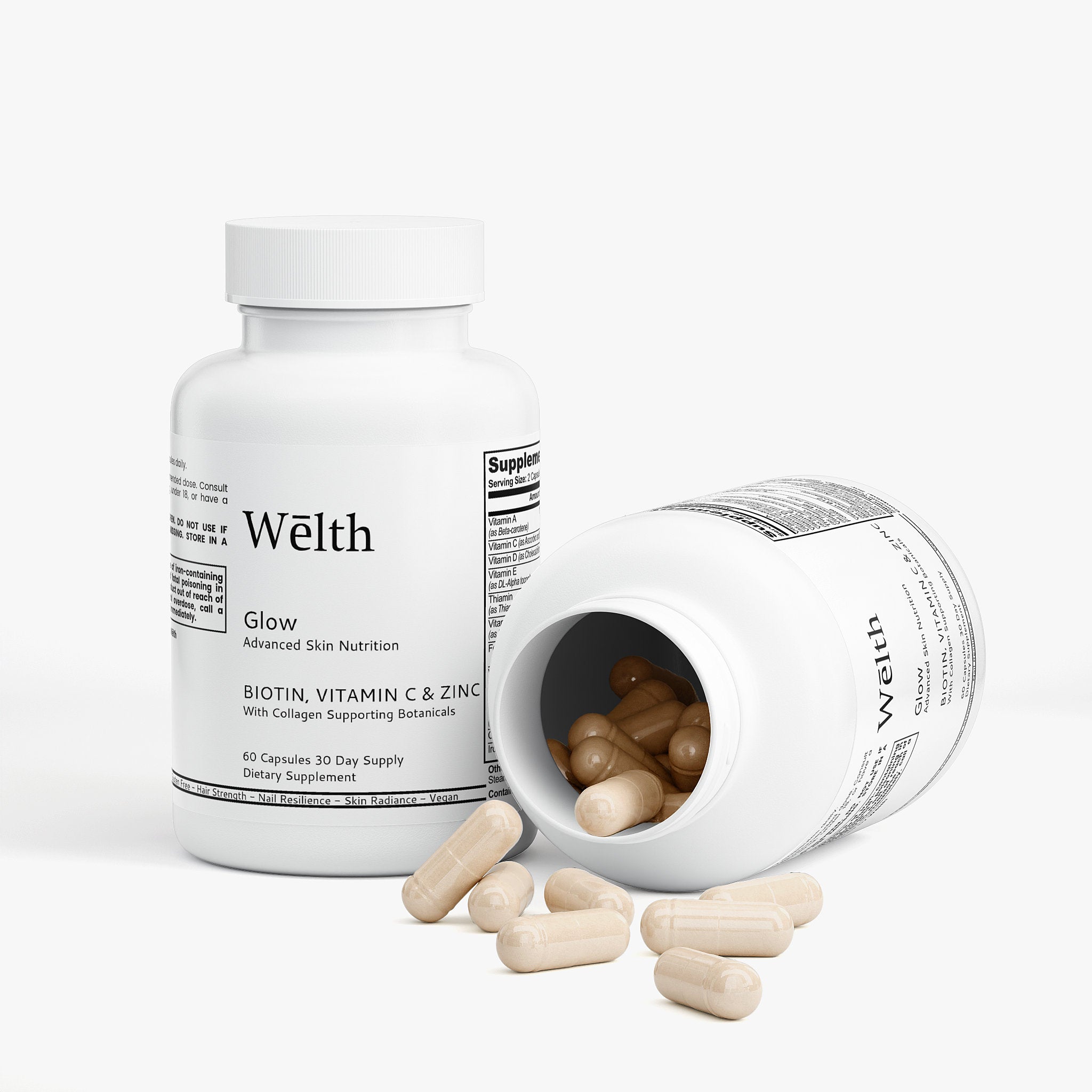 Wēlth Glow l Biotin, Vitamin C & Zinc