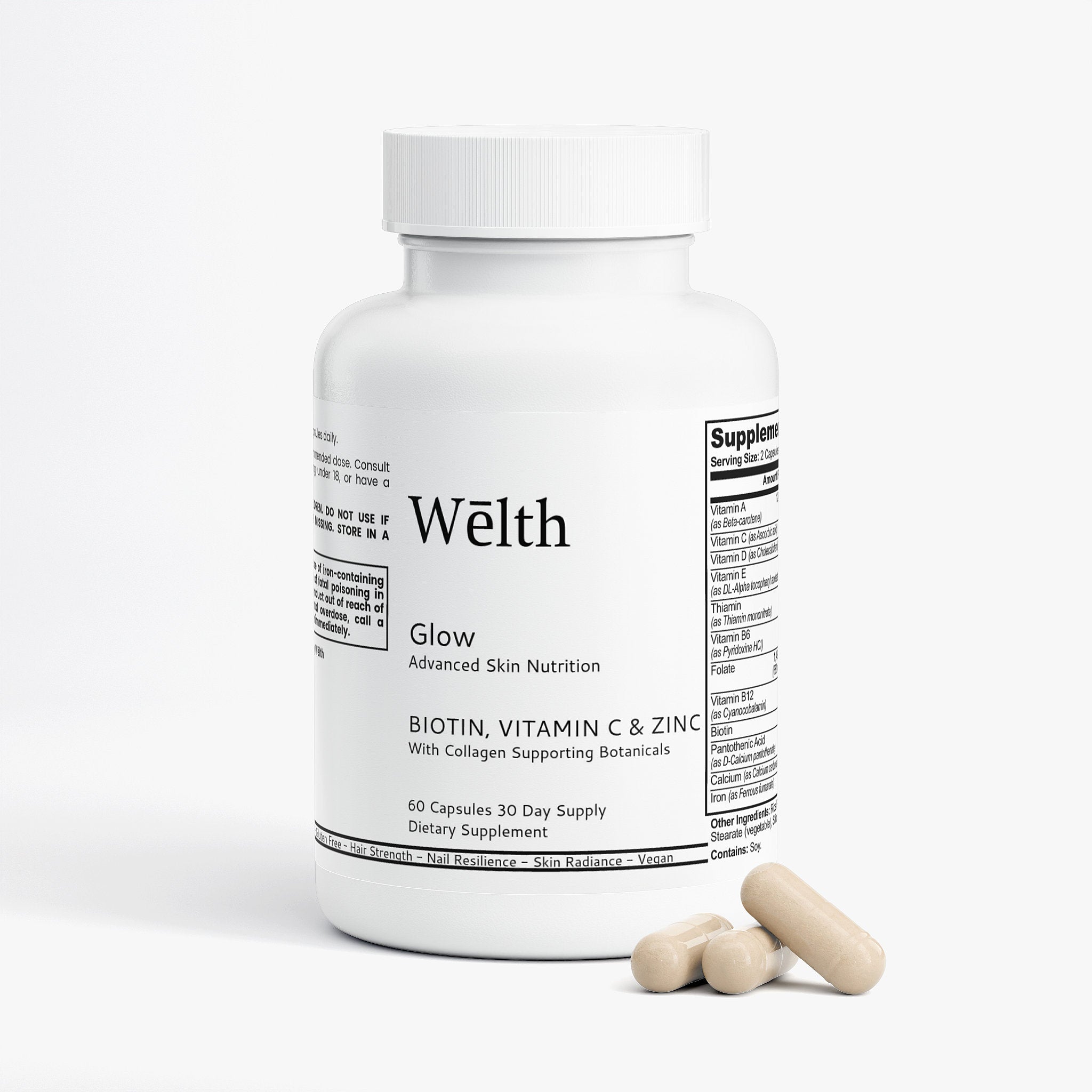 Wēlth Glow l Biotin, Vitamin C & Zinc
